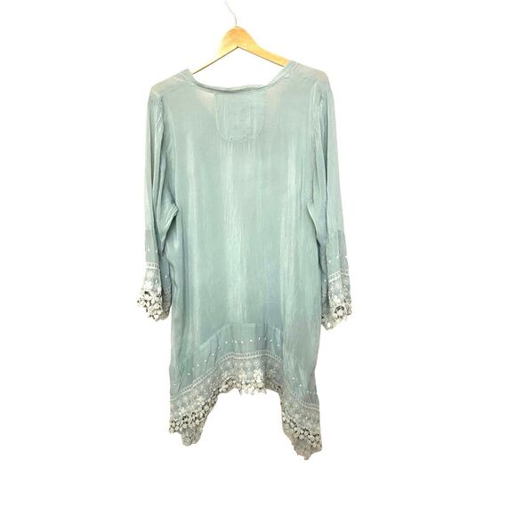 Johnny Was Mint Green Top Flaws . Size: XL - Picture 2 of 2